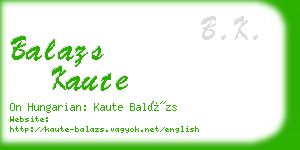 balazs kaute business card